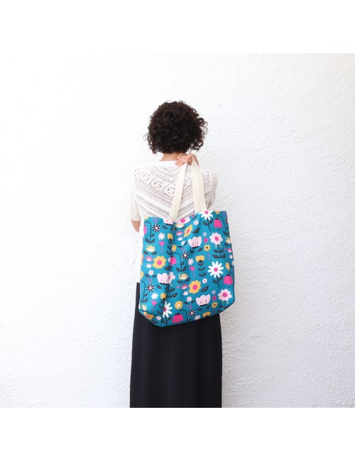 Bolsa playa Sabotigueta flores