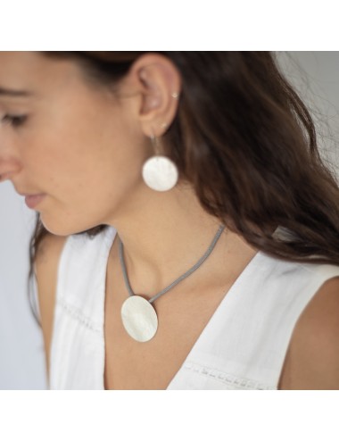 Pendientes Pequeños redondos plateados Menorca
