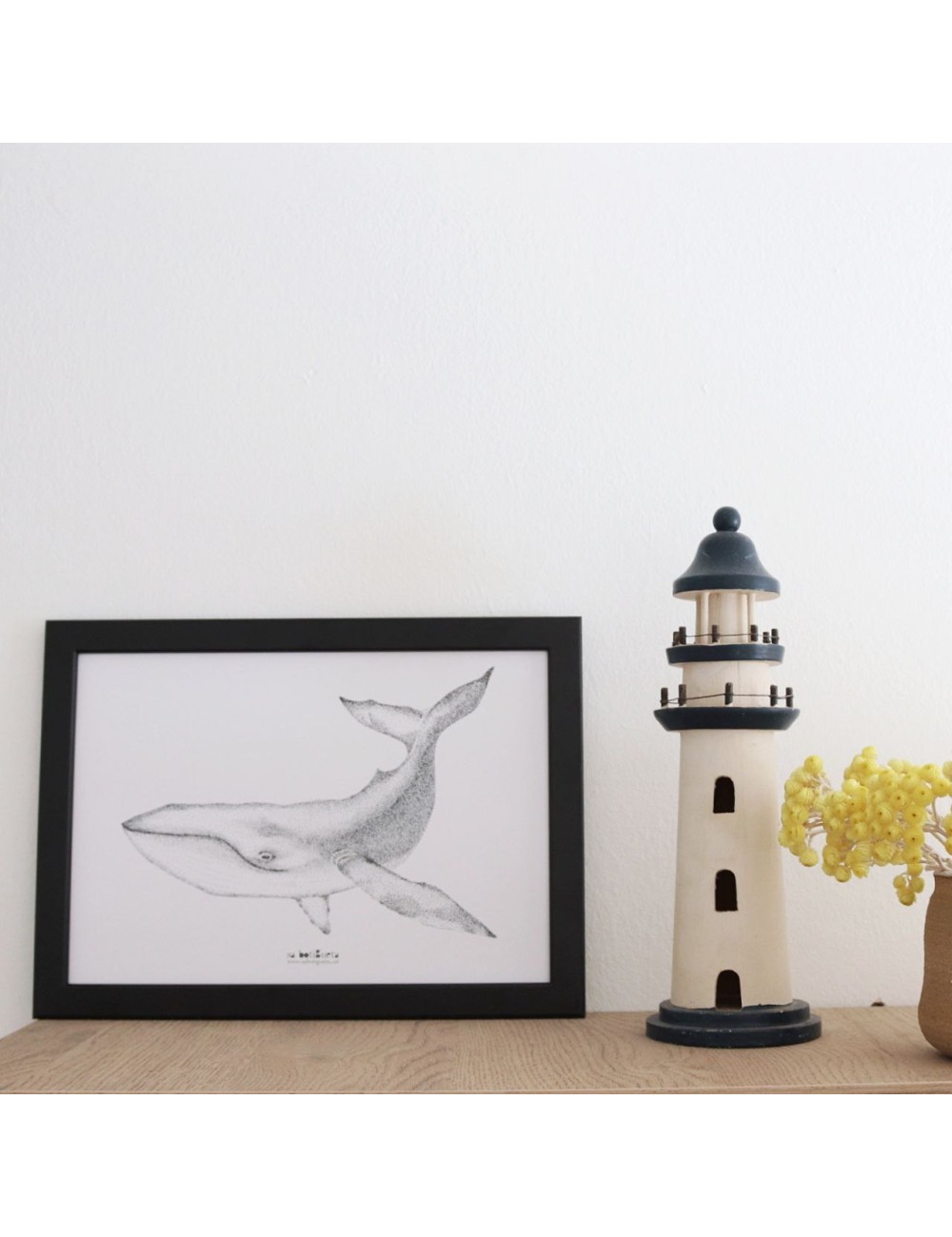 Làmina balena en puntillisme