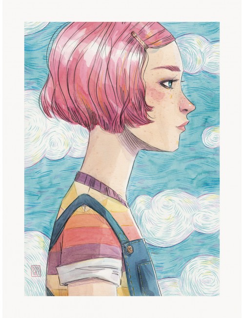 Lámina "Soñar Nubes" de Esther Gili