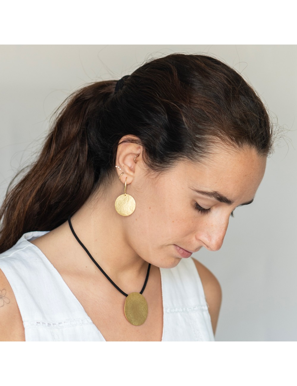 Arracades petites rodones dorades Menorca