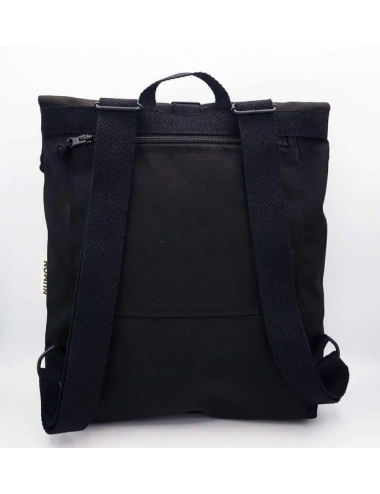 Mochila icónic negra con cremallera