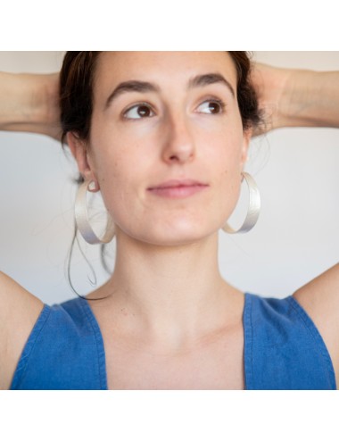 Pendientes aro grueso Menorca plateados