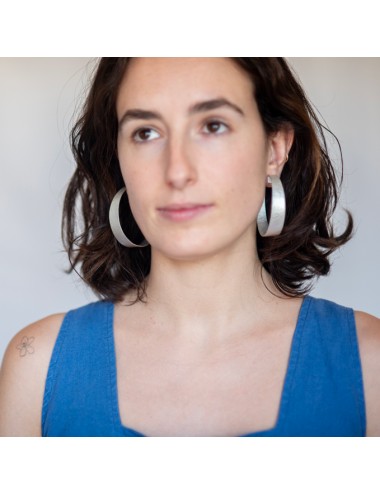 Pendientes aro grueso Menorca plateados