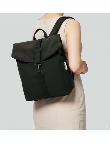 Mochila negra cremallera