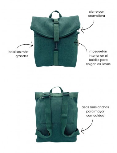 Mochila icónic grey con cremallera