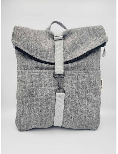 Mochila icónic grey con cremallera