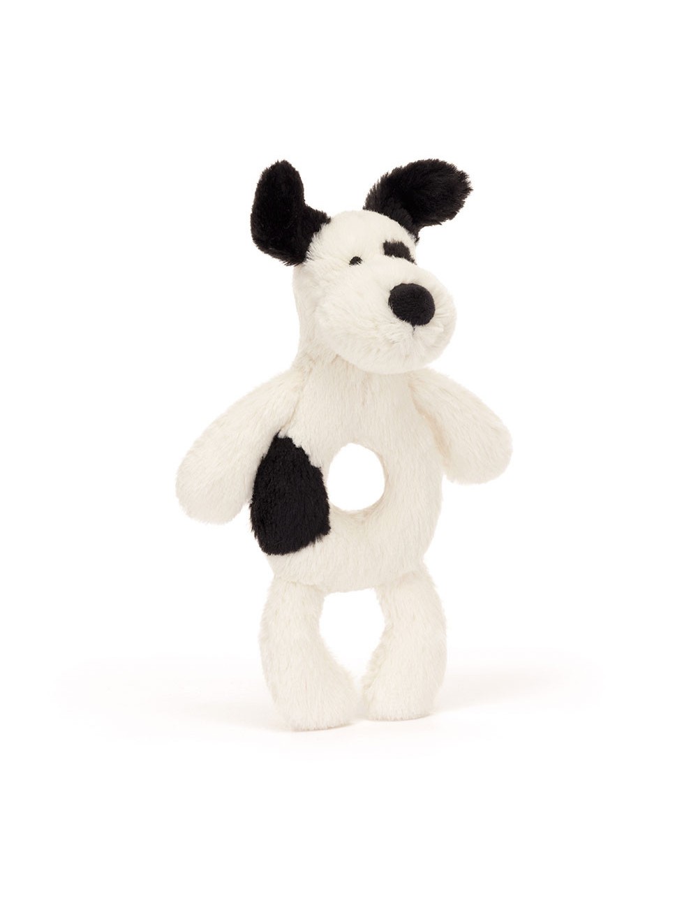 Sonajero anilla perrito Bashful Black & Cream de Jellycat