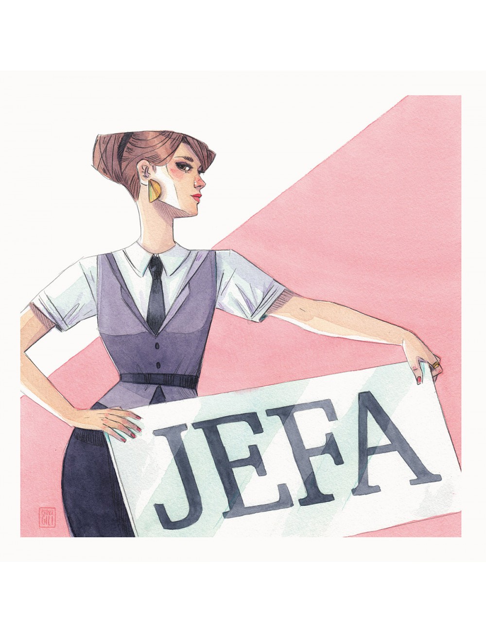 Lámina Jefa de Esther Gili colección 2025