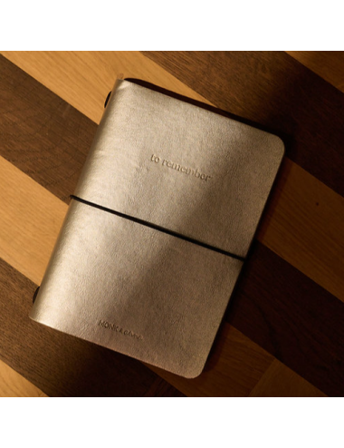 Libreta Hematite de cuero vegano de Monk & Anna