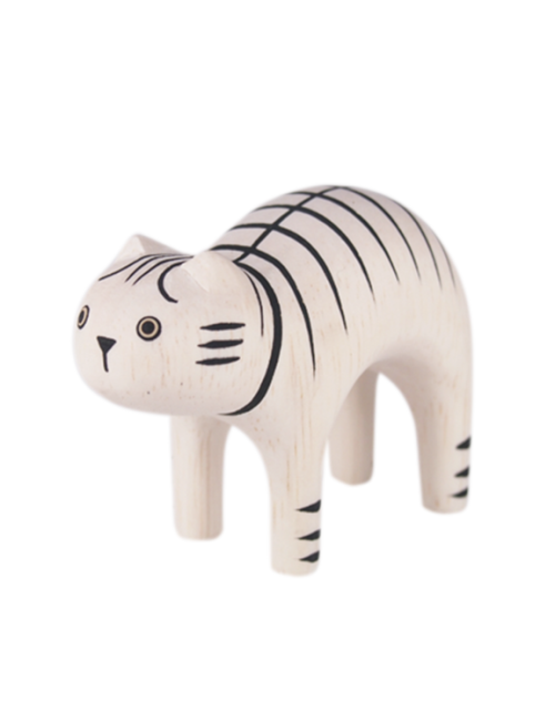 Gato tigre animal de madera T-Lab 2